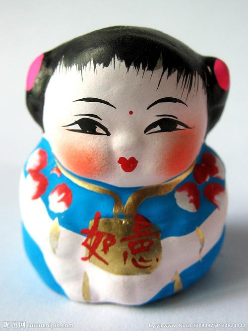 泥雕刻 童子 中國文