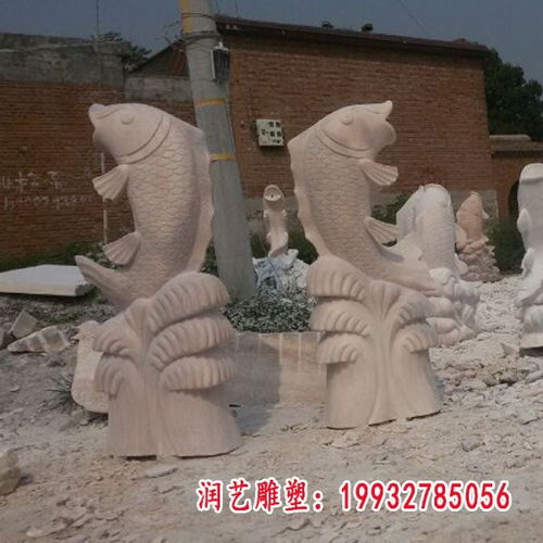 石雕鯉魚噴泉 北京青石雕塑鯉魚噴泉價格