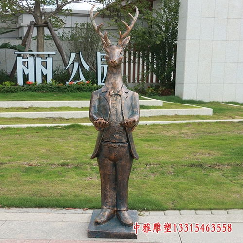 景觀銅鹿雕塑 三沙紫銅雕塑鹿加工廠