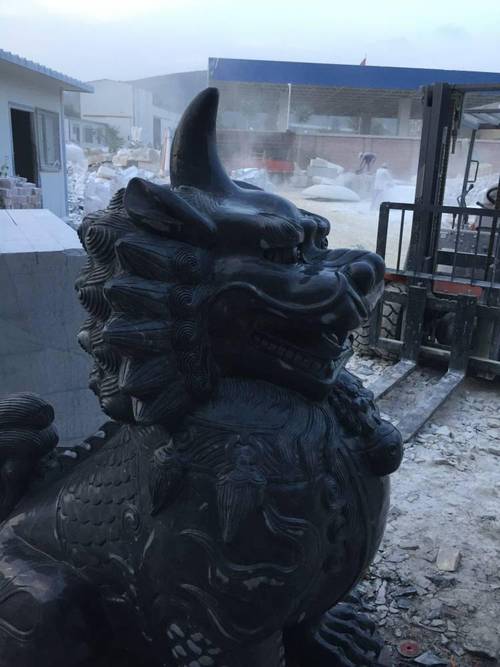 招財納福石雕獨角獸青石石雕獨角獸法院門口擺放石雕獨角獸雕刻價格