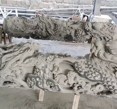 廠家定做花崗巖石雕龍柱-廣場景觀望柱雕塑-寺廟-龍柱雕刻
