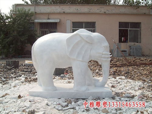 青石招財鎮宅大象雕塑 黃石大象石材雕塑