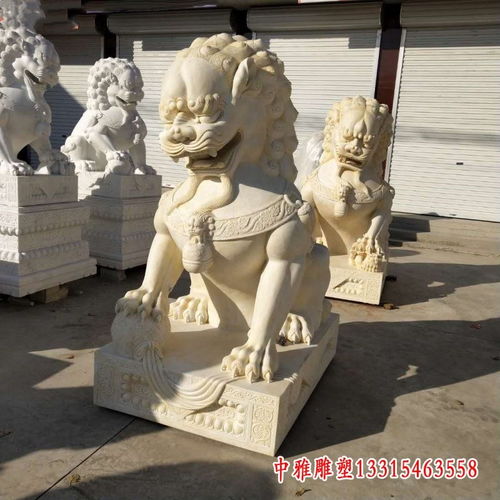 青石獅子雕塑 雙鴨山石雕雕塑獅子生產廠家