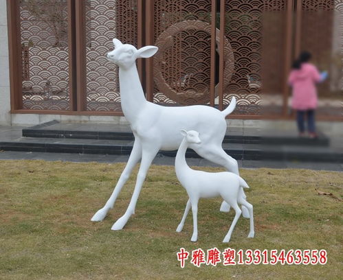 玻璃鋼動(dòng)物鹿雕塑 泰州樹脂雕塑鹿制作廠家