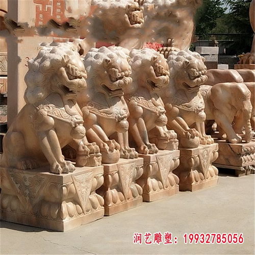 青石仿古獅子 金昌石雕雕塑獅子廠