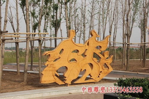 大型不銹鋼彩繪花卉雕塑 昆明彩繪白鋼雕塑加工廠