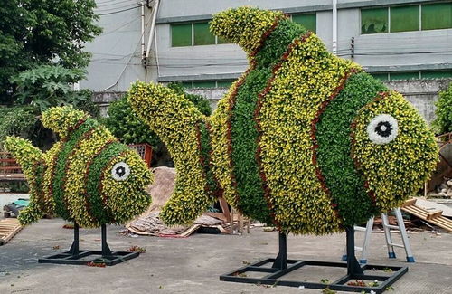 動物造型仿真雕塑定制成都的綠雕造型制作廠家