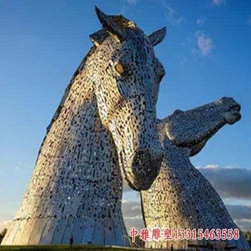 園林景觀不銹鋼鏤空馬雕塑 通遼鏤空馬金屬雕塑加工廠