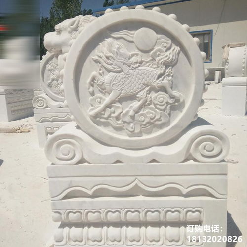 石雕抱鼓石門墩 焦作抱鼓石漢白玉雕塑廠