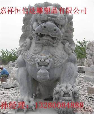 【恒信達專業(yè)定做石獅子來圖定做青石石獅子免費安裝