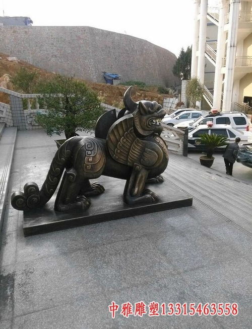 獨角獸石雕古代 雅安獨角獸石雕塑制作廠 中雅雕塑