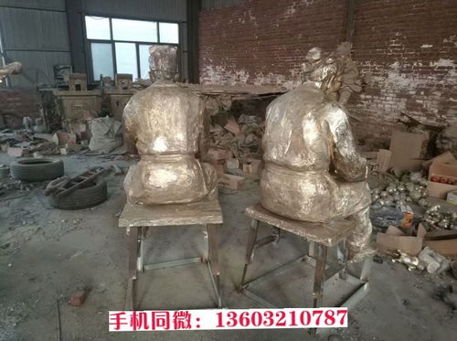 黃南小區人物銅雕塑圖片 潤景品牌銅人物雕塑公司 潤景雕塑