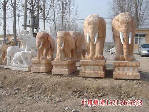 大理石馱寶大象 亳州花崗巖大象雕塑廠