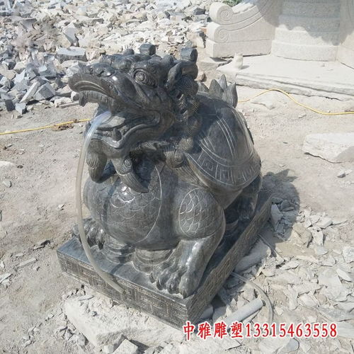 石雕龍龜?shù)窨?北海漢白玉雕塑龍龜