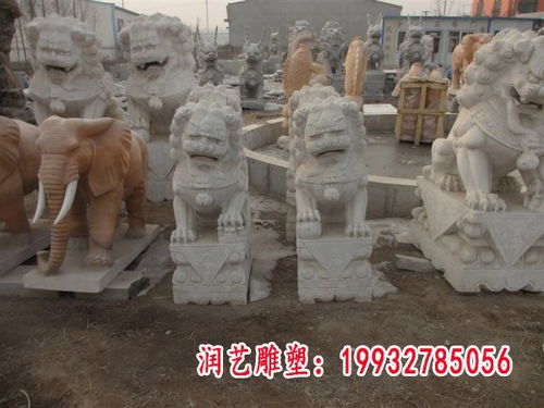 張大嘴獅子石雕 廣西獅子石材雕塑加工廠