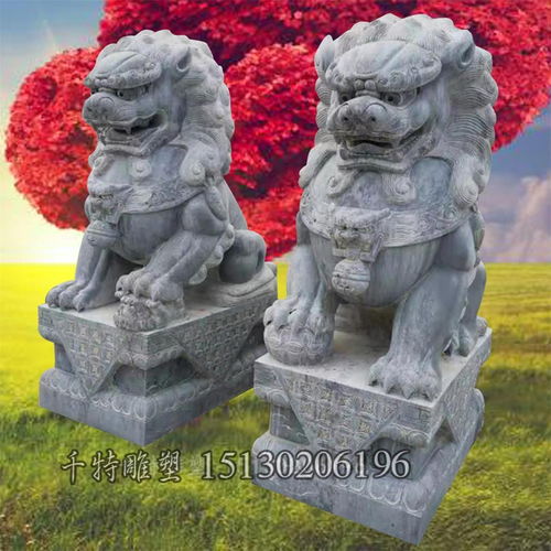 鐵嶺石雕漢白玉大理石大型歐式石獅子工藝品藝術擺件