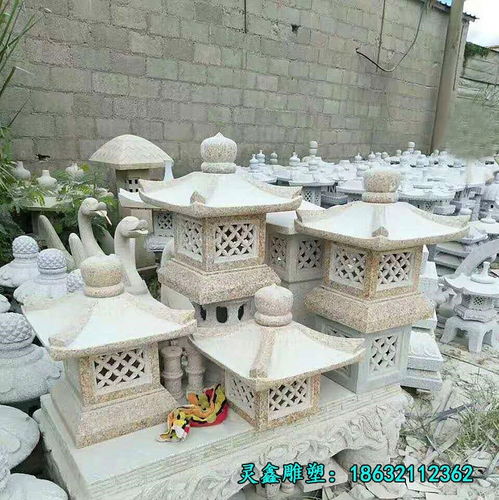 廣場牌坊景觀石燈 三門峽漢白玉燈雕塑