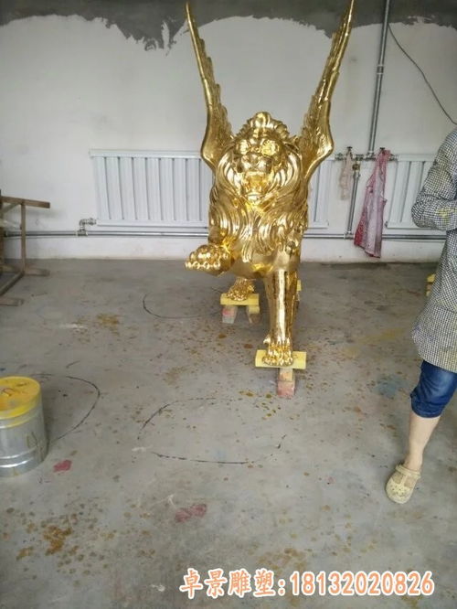鑄造銅獅子 贛州黃銅獅子雕塑廠