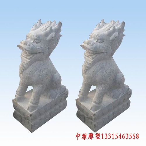 石貔貅廠雕塑 商丘漢白玉貔貅雕塑圖片